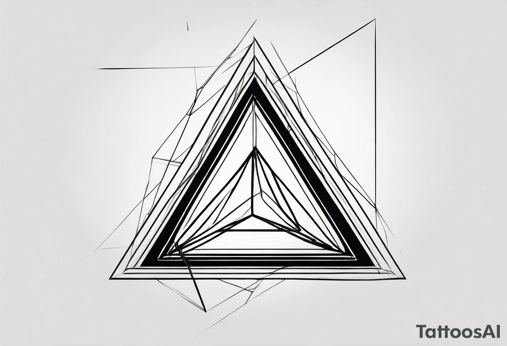A triangle with nothing inside of it very simple, just a few lines tattoo idea A triangle with nothing inside of it very simple, just a few lines tattoo idea