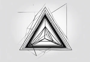 A triangle with nothing inside of it very simple, just a few lines tattoo idea
