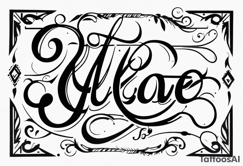 cursive names tattoo idea