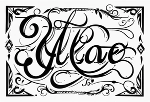 cursive names tattoo idea