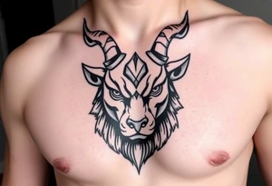Capricorn head  10x15 cm 
Neutral face tattoo idea