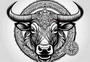 Taurus sun tattoo idea