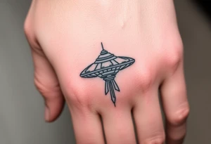 Small UFO tattoo idea