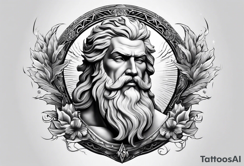 Zeus with lightning, tattoo sleeve tattoo idea Zeus with lightning, tattoo sleeve tattoo idea