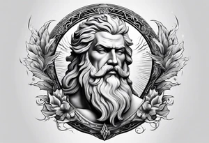 Zeus with lightning, tattoo sleeve tattoo idea