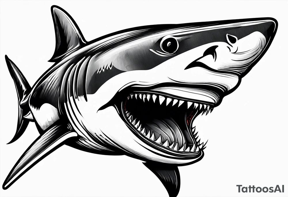 shark head tattoo idea