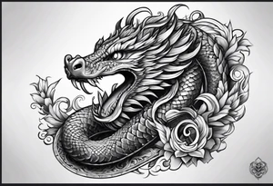 quetzalcoatl snake arm sleeve tattoo idea