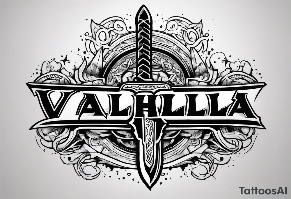 valhalla wounded sword berserker tattoo idea
