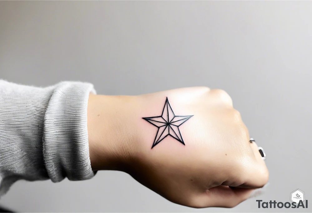 Guiding star tattoo on the wrist tattoo idea