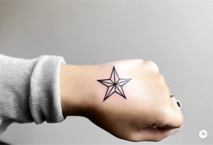 Guiding star tattoo on the wrist tattoo idea