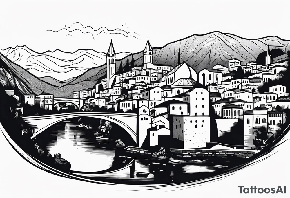 The city of Mostar. tattoo idea