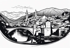 The city of Mostar. tattoo idea