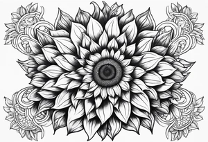 Sunflower mandala tattoo idea