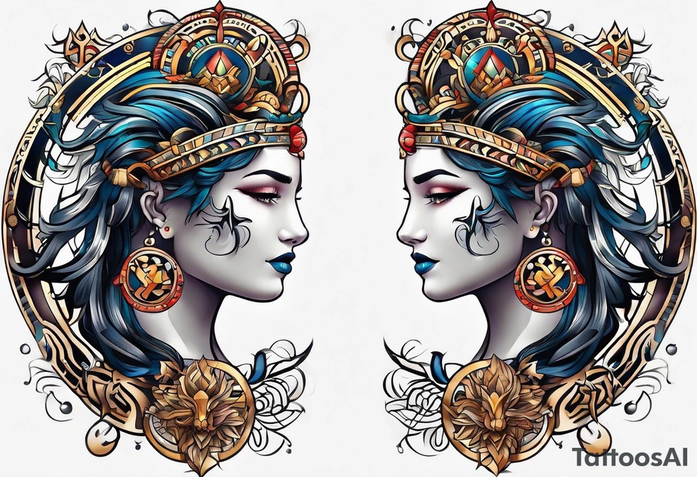 Gemini symbol tattoo idea