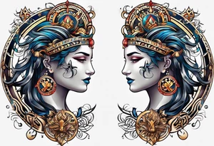 Gemini symbol tattoo idea