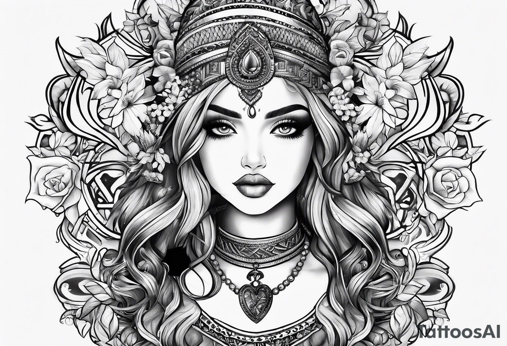 The word Mia in a heart tattoo idea