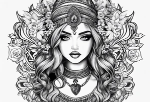 The word Mia in a heart tattoo idea