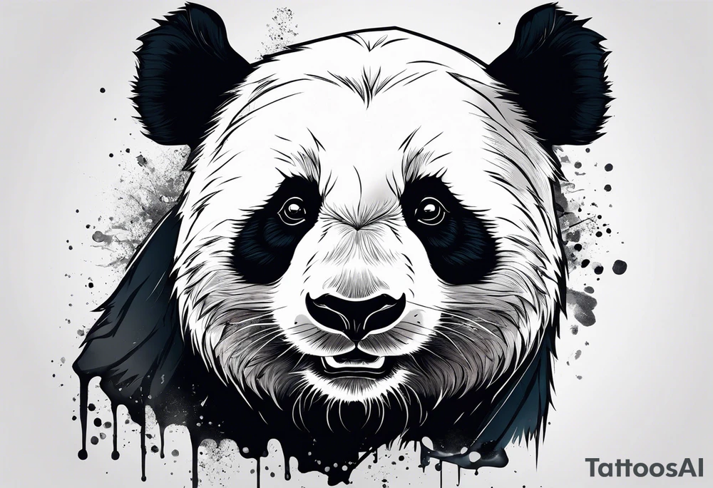 Panda with tusks. tattoo idea