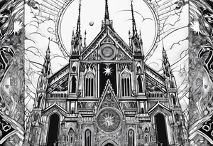 jack skellington on duomo of milano tattoo idea