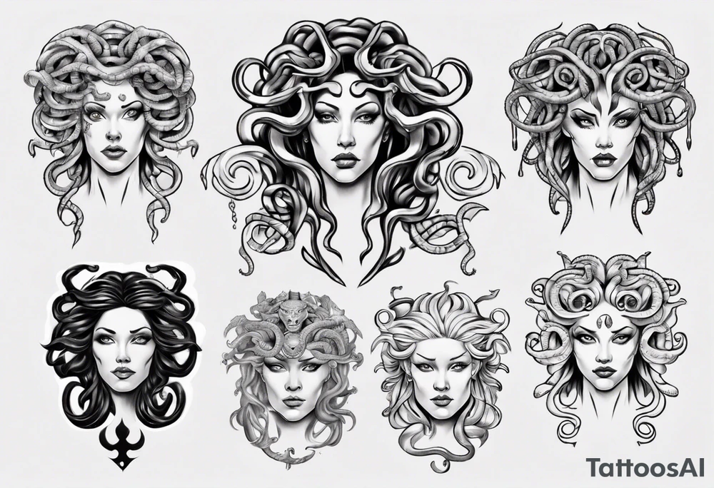 Medusa upper shoulder tattoo idea