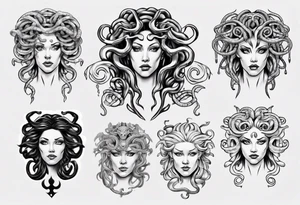 Medusa upper shoulder tattoo idea