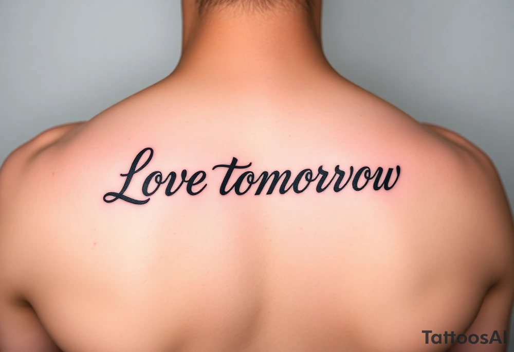 Love tomorrow tattoo idea