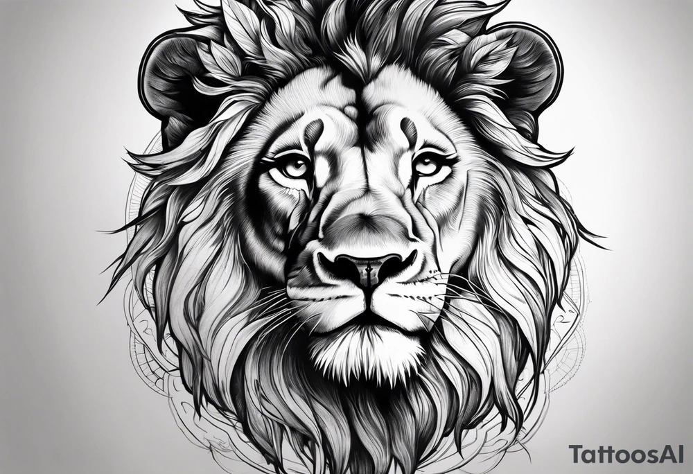 Lion, 11:11, add something cool hood tattoo tattoo idea