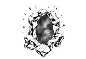 mind breaking open into space tattoo idea