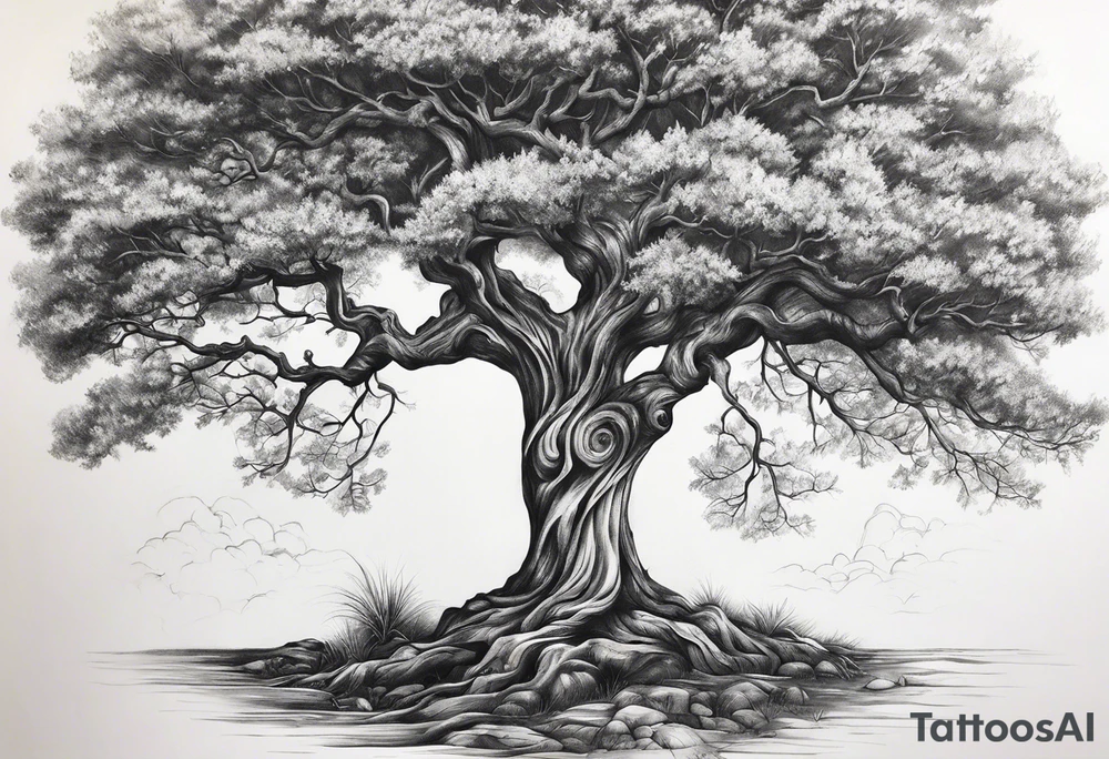 A tree that has my familie inistials in it tattoo idea