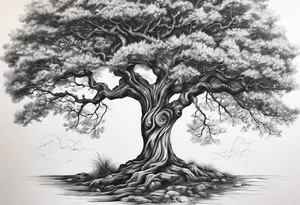A tree that has my familie inistials in it tattoo idea
