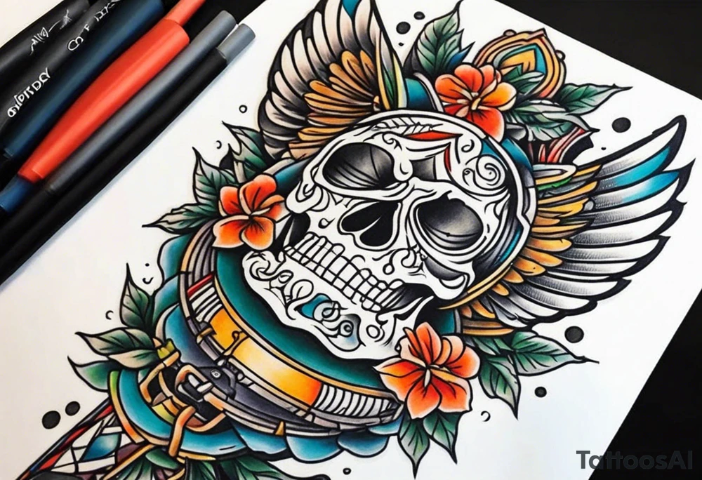 tattoo for full sleeve, old school style tattoo idea
