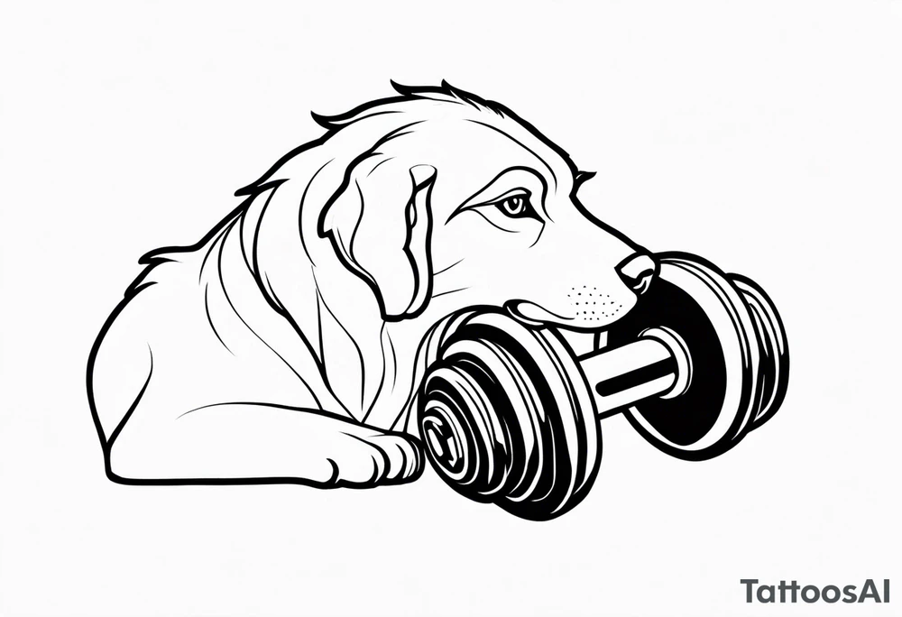 Falcor breathing a dumbbell tattoo idea
