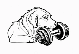 Falcor breathing a dumbbell tattoo idea