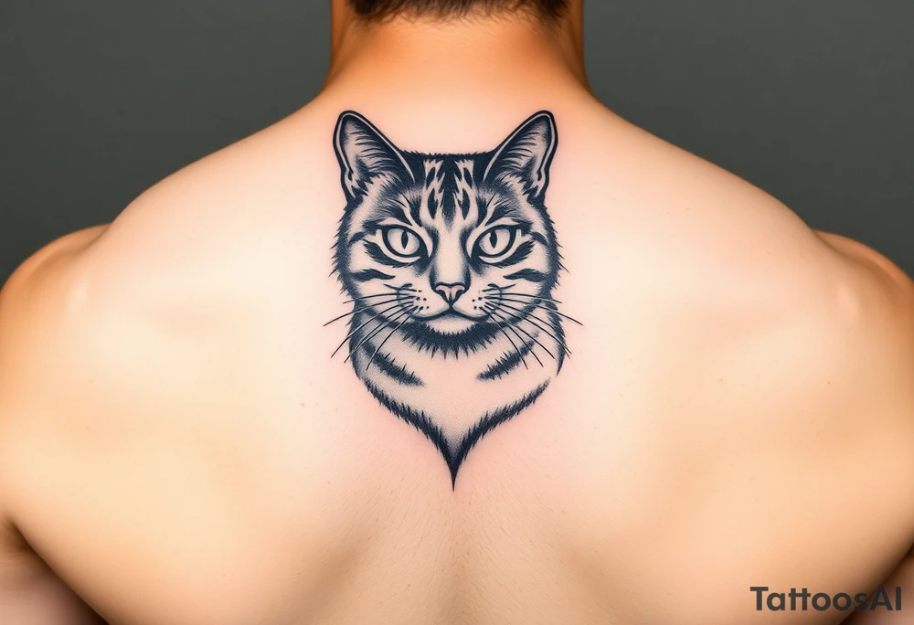 black cat tattoo idea