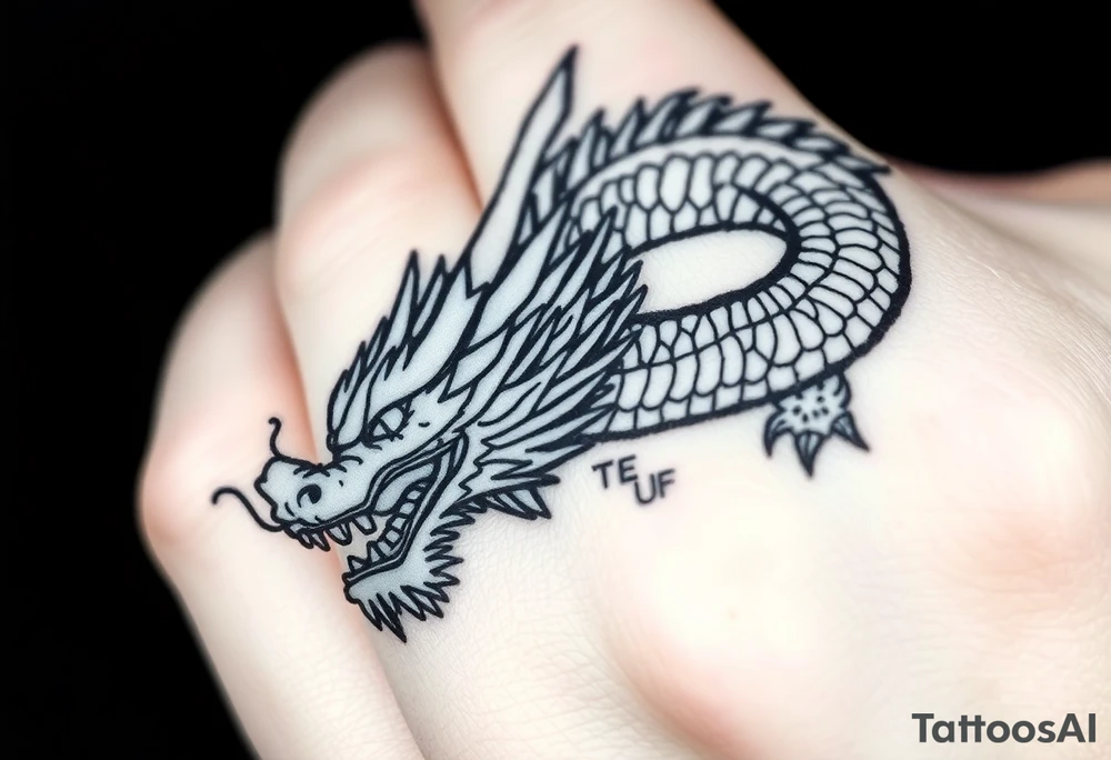 Japanese dragon tattoo idea