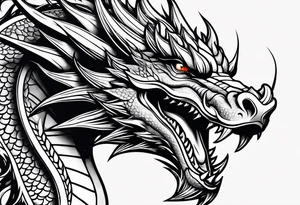 dragon face tattoo idea