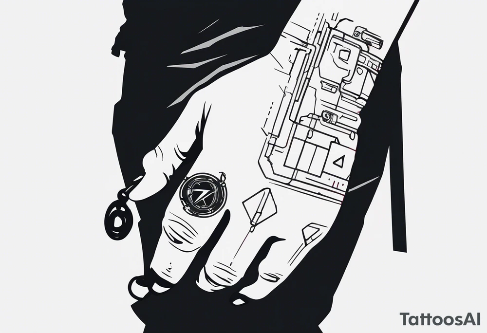 cyberpunk 2077, hand tattoo, subtle, tattoo idea