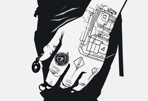cyberpunk 2077, hand tattoo, subtle, tattoo idea