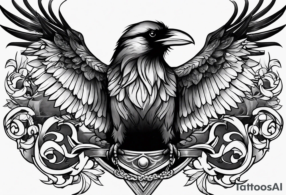 gungnir and ravens tattoo idea