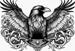 gungnir and ravens tattoo idea