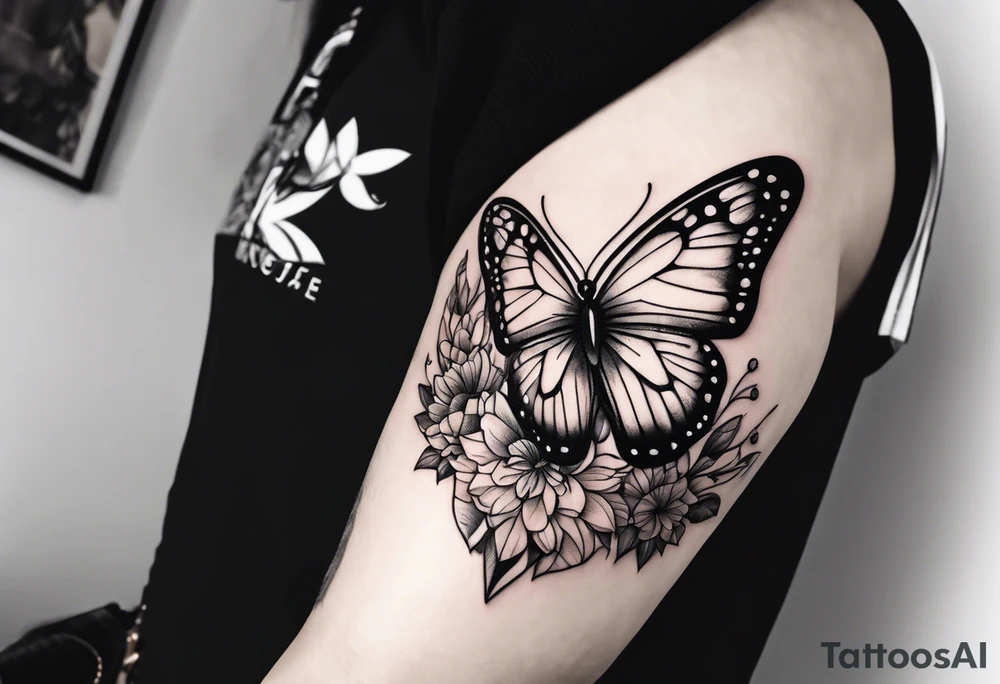 butterfly on wrist tattoo idea