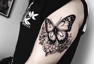 butterfly on wrist tattoo idea