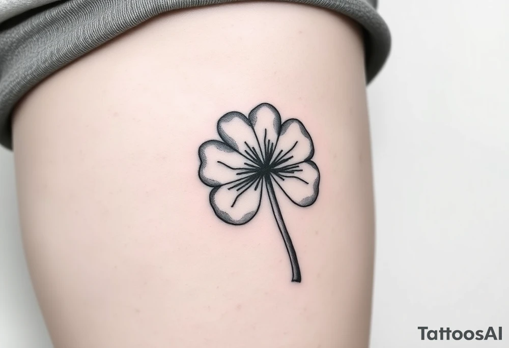 1 leaf clover tattoo idea