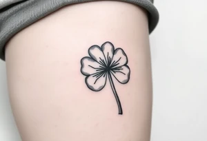 1 leaf clover tattoo idea