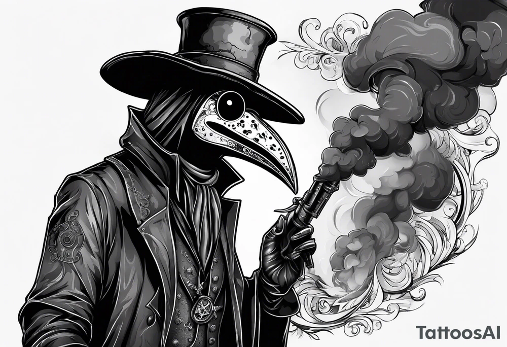 steampunk plague doctor
smoke background
"I Survived" tattoo idea steampunk plague doctor
smoke background
"I Survived" tattoo idea