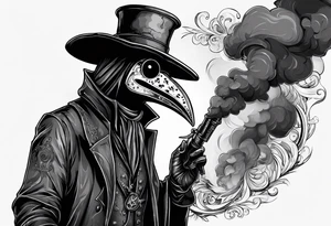 steampunk plague doctor 
smoke background
"I Survived" tattoo idea