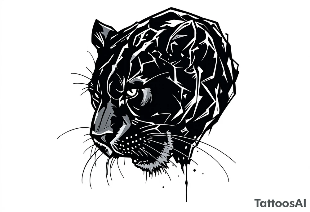 Black panther tattoo idea