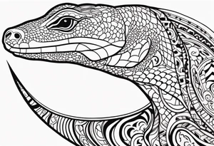 Aboriginal style goanna tattoo idea