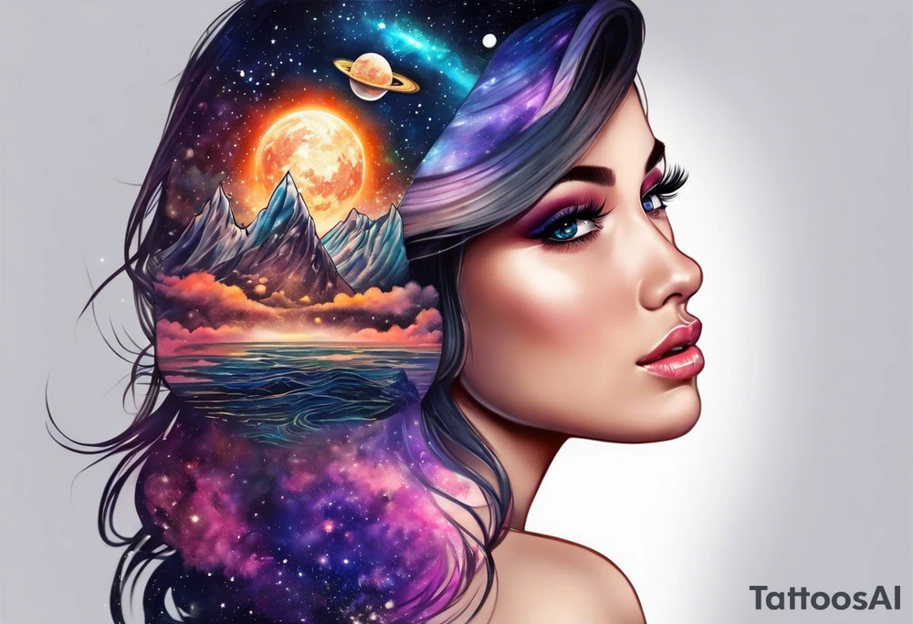 Galaxy tattoo idea