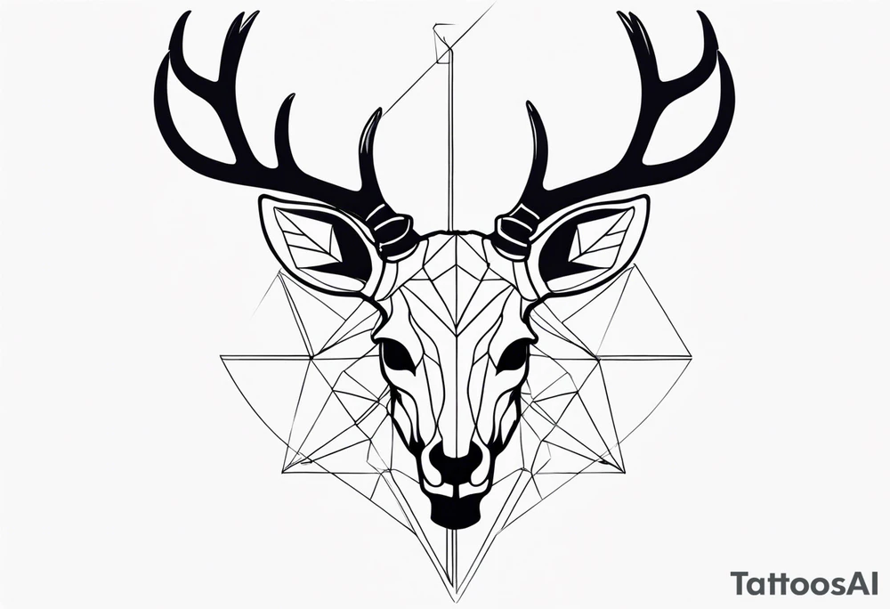 elk skull tattoo idea